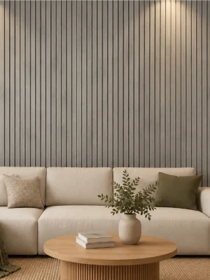 Premium klases akustiskais sienas panelis OAK GREY IMPERIAL, 2800 × 600 × 21 mm